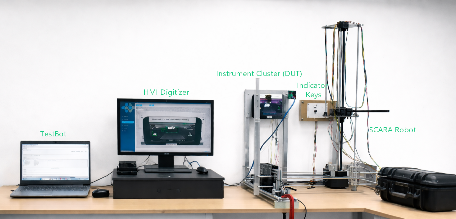 Automotive instrument cluster validation with TestBot